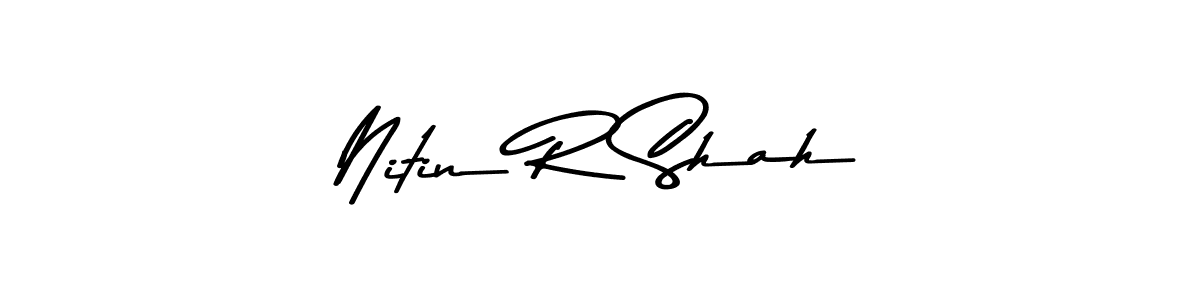 Design your own signature with our free online signature maker. With this signature software, you can create a handwritten (Asem Kandis PERSONAL USE) signature for name Nitin R Shah. Nitin R Shah signature style 9 images and pictures png