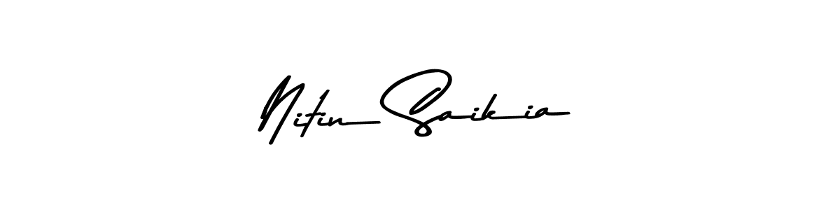 if you are searching for the best signature style for your name Nitin Saikia. so please give up your signature search. here we have designed multiple signature styles  using Asem Kandis PERSONAL USE. Nitin Saikia signature style 9 images and pictures png