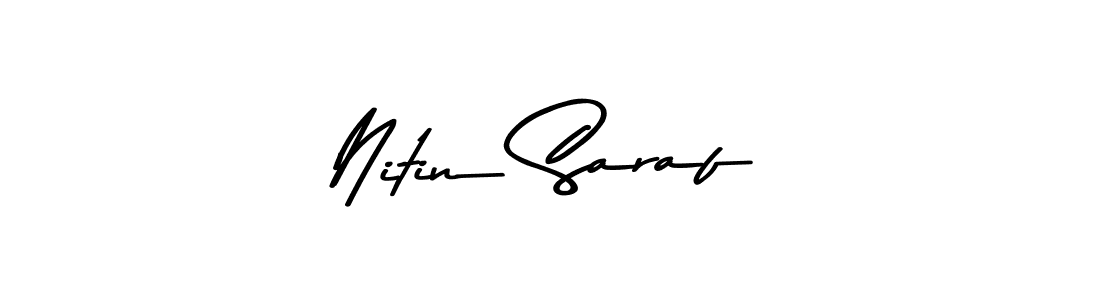 Nitin Saraf stylish signature style. Best Handwritten Sign (Asem Kandis PERSONAL USE) for my name. Handwritten Signature Collection Ideas for my name Nitin Saraf. Nitin Saraf signature style 9 images and pictures png