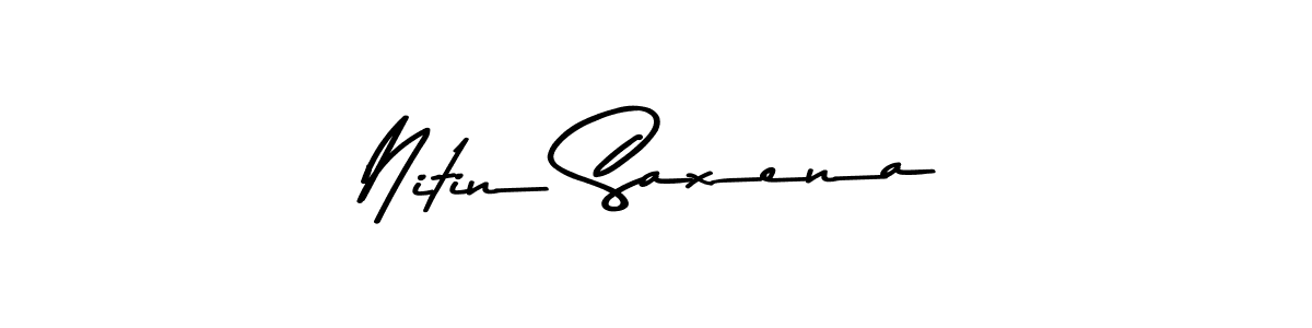 How to make Nitin Saxena name signature. Use Asem Kandis PERSONAL USE style for creating short signs online. This is the latest handwritten sign. Nitin Saxena signature style 9 images and pictures png