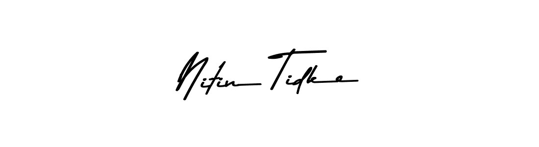 Create a beautiful signature design for name Nitin Tidke. With this signature (Asem Kandis PERSONAL USE) fonts, you can make a handwritten signature for free. Nitin Tidke signature style 9 images and pictures png