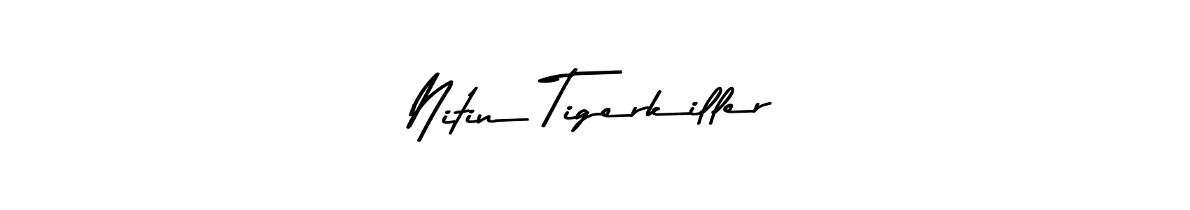 The best way (Asem Kandis PERSONAL USE) to make a short signature is to pick only two or three words in your name. The name Nitin Tigerkiller include a total of six letters. For converting this name. Nitin Tigerkiller signature style 9 images and pictures png