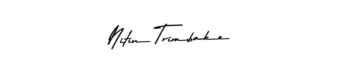 Create a beautiful signature design for name Nitin Trimbake. With this signature (Asem Kandis PERSONAL USE) fonts, you can make a handwritten signature for free. Nitin Trimbake signature style 9 images and pictures png