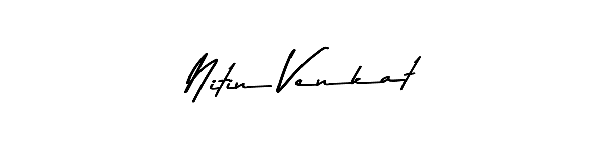 Design your own signature with our free online signature maker. With this signature software, you can create a handwritten (Asem Kandis PERSONAL USE) signature for name Nitin Venkat. Nitin Venkat signature style 9 images and pictures png