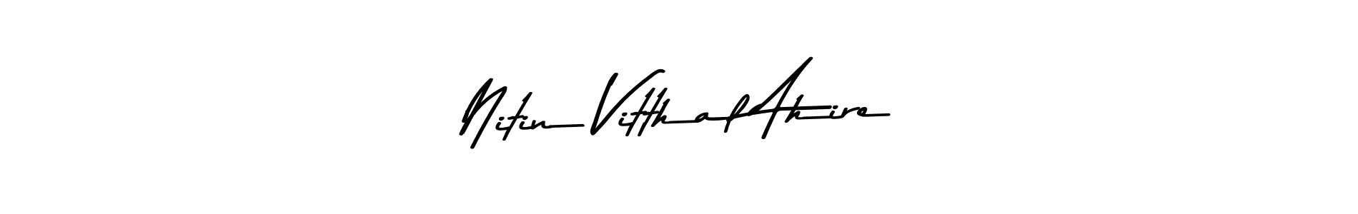 Asem Kandis PERSONAL USE is a professional signature style that is perfect for those who want to add a touch of class to their signature. It is also a great choice for those who want to make their signature more unique. Get Nitin Vitthal Ahire name to fancy signature for free. Nitin Vitthal Ahire signature style 9 images and pictures png