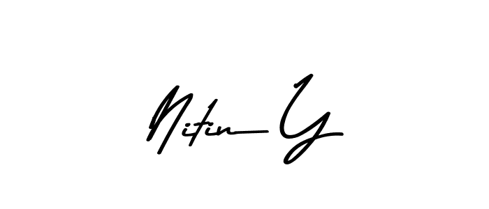 Similarly Asem Kandis PERSONAL USE is the best handwritten signature design. Signature creator online .You can use it as an online autograph creator for name Nitin Y. Nitin Y signature style 9 images and pictures png