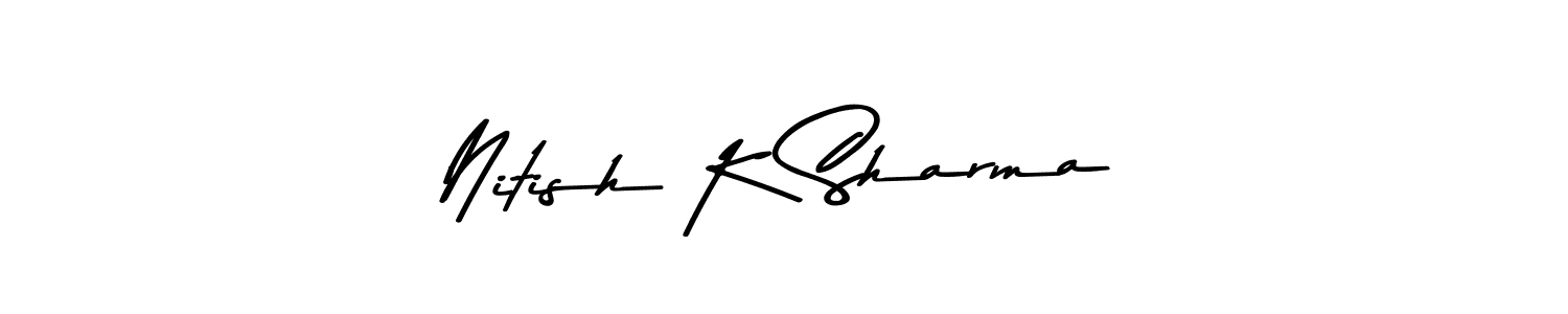 Make a beautiful signature design for name Nitish K Sharma. Use this online signature maker to create a handwritten signature for free. Nitish K Sharma signature style 9 images and pictures png