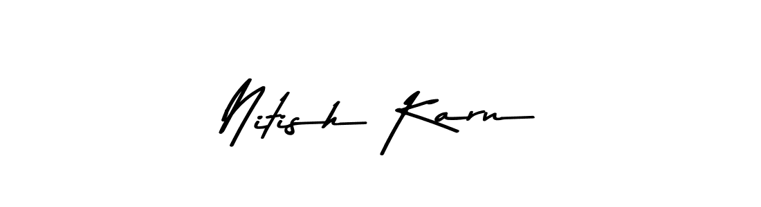 Asem Kandis PERSONAL USE is a professional signature style that is perfect for those who want to add a touch of class to their signature. It is also a great choice for those who want to make their signature more unique. Get Nitish Karn name to fancy signature for free. Nitish Karn signature style 9 images and pictures png