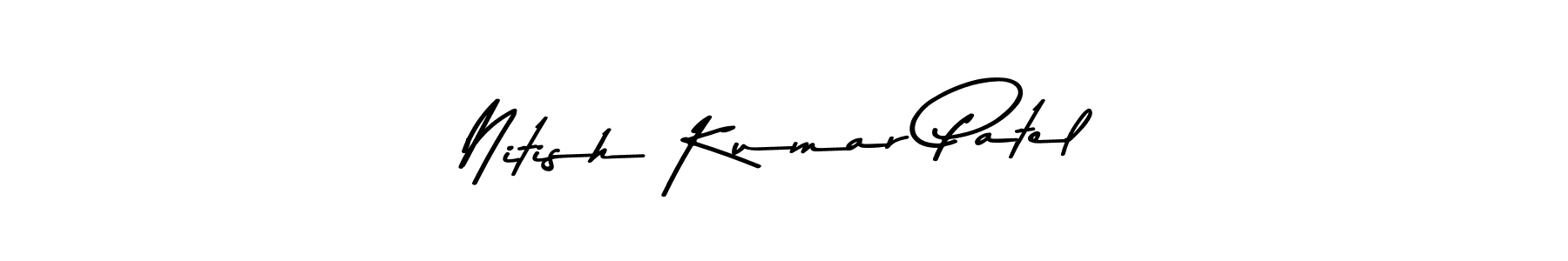 Make a beautiful signature design for name Nitish Kumar Patel. With this signature (Asem Kandis PERSONAL USE) style, you can create a handwritten signature for free. Nitish Kumar Patel signature style 9 images and pictures png