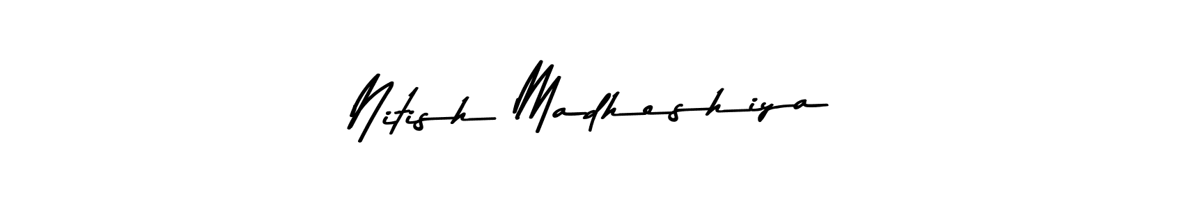 if you are searching for the best signature style for your name Nitish Madheshiya. so please give up your signature search. here we have designed multiple signature styles  using Asem Kandis PERSONAL USE. Nitish Madheshiya signature style 9 images and pictures png