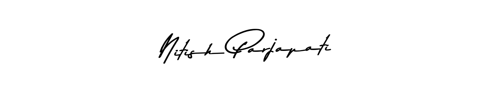 This is the best signature style for the Nitish Parjapati name. Also you like these signature font (Asem Kandis PERSONAL USE). Mix name signature. Nitish Parjapati signature style 9 images and pictures png