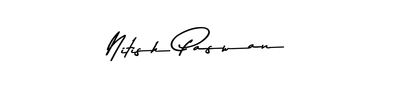 Use a signature maker to create a handwritten signature online. With this signature software, you can design (Asem Kandis PERSONAL USE) your own signature for name Nitish Paswan. Nitish Paswan signature style 9 images and pictures png