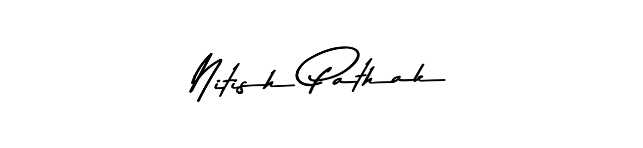 This is the best signature style for the Nitish Pathak name. Also you like these signature font (Asem Kandis PERSONAL USE). Mix name signature. Nitish Pathak signature style 9 images and pictures png