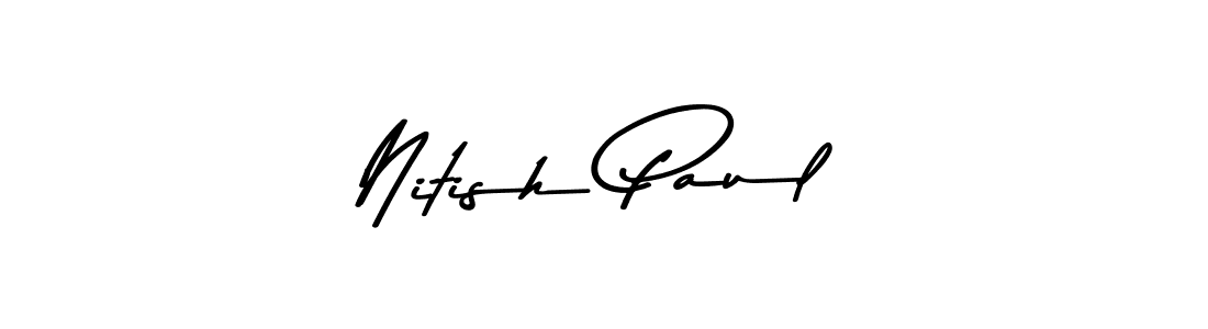 Nitish Paul stylish signature style. Best Handwritten Sign (Asem Kandis PERSONAL USE) for my name. Handwritten Signature Collection Ideas for my name Nitish Paul. Nitish Paul signature style 9 images and pictures png