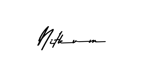 How to Draw Nitkum signature style? Asem Kandis PERSONAL USE is a latest design signature styles for name Nitkum. Nitkum signature style 9 images and pictures png