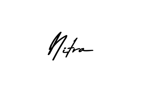 Make a beautiful signature design for name Nitra. With this signature (Asem Kandis PERSONAL USE) style, you can create a handwritten signature for free. Nitra signature style 9 images and pictures png