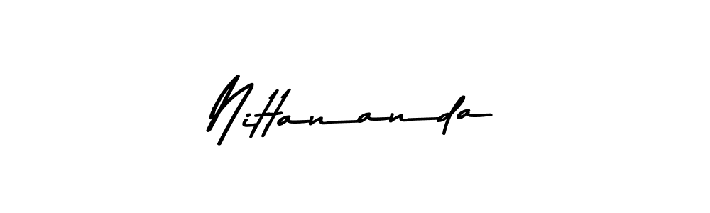 Nittananda stylish signature style. Best Handwritten Sign (Asem Kandis PERSONAL USE) for my name. Handwritten Signature Collection Ideas for my name Nittananda. Nittananda signature style 9 images and pictures png