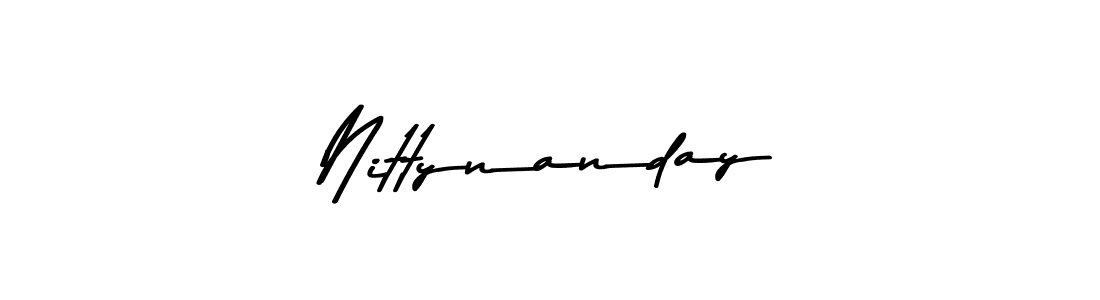 Nittynanday stylish signature style. Best Handwritten Sign (Asem Kandis PERSONAL USE) for my name. Handwritten Signature Collection Ideas for my name Nittynanday. Nittynanday signature style 9 images and pictures png