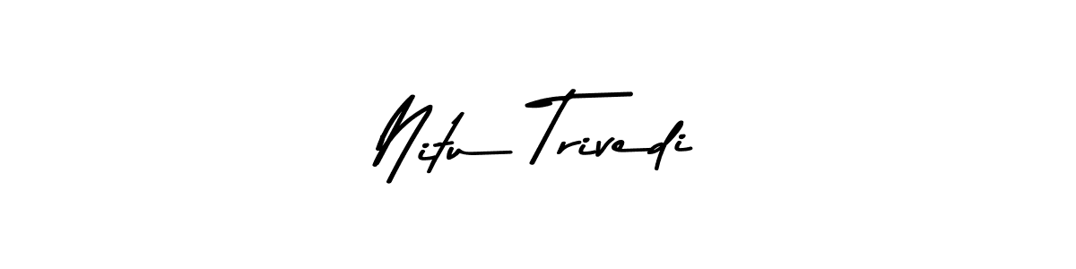 The best way (Asem Kandis PERSONAL USE) to make a short signature is to pick only two or three words in your name. The name Nitu Trivedi include a total of six letters. For converting this name. Nitu Trivedi signature style 9 images and pictures png