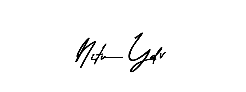 Make a beautiful signature design for name Nitu Ydv. With this signature (Asem Kandis PERSONAL USE) style, you can create a handwritten signature for free. Nitu Ydv signature style 9 images and pictures png