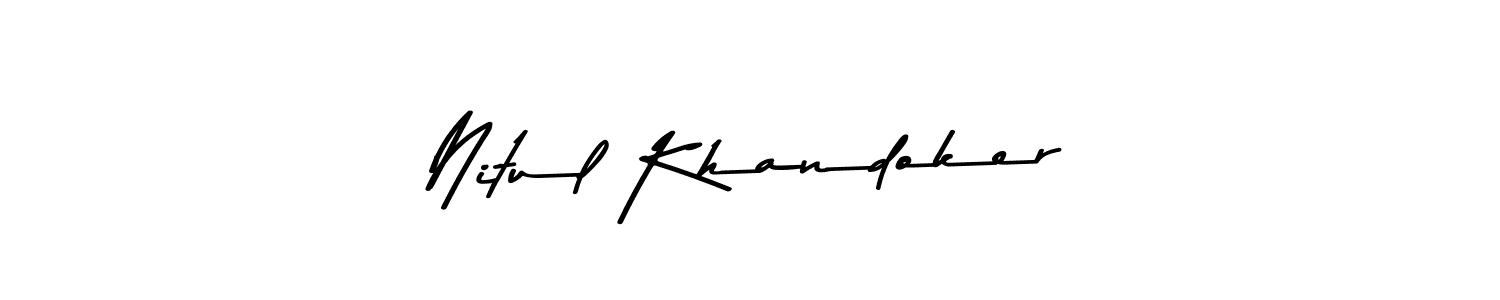 Also we have Nitul Khandoker name is the best signature style. Create professional handwritten signature collection using Asem Kandis PERSONAL USE autograph style. Nitul Khandoker signature style 9 images and pictures png