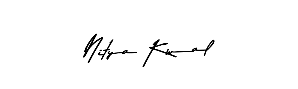 Create a beautiful signature design for name Nitya Kwal. With this signature (Asem Kandis PERSONAL USE) fonts, you can make a handwritten signature for free. Nitya Kwal signature style 9 images and pictures png