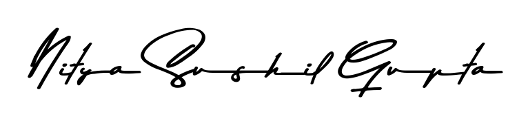 Quickly download Nitya Sushil Gupta name signature in high-resolution PNG using Asem Kandis PERSONAL USE style. Ready to insert into PDFs and online applications. Nitya Sushil Gupta signature style 9 images and pictures png