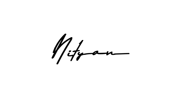 Design your own signature with our free online signature maker. With this signature software, you can create a handwritten (Asem Kandis PERSONAL USE) signature for name Nityan. Nityan signature style 9 images and pictures png