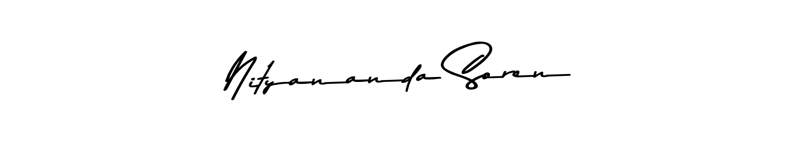 How to make Nityananda Soren name signature. Use Asem Kandis PERSONAL USE style for creating short signs online. This is the latest handwritten sign. Nityananda Soren signature style 9 images and pictures png