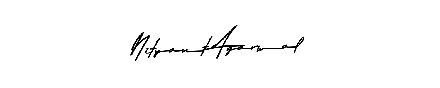 Use a signature maker to create a handwritten signature online. With this signature software, you can design (Asem Kandis PERSONAL USE) your own signature for name Nityant Agarwal. Nityant Agarwal signature style 9 images and pictures png