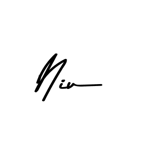 Use a signature maker to create a handwritten signature online. With this signature software, you can design (Asem Kandis PERSONAL USE) your own signature for name Niu. Niu signature style 9 images and pictures png