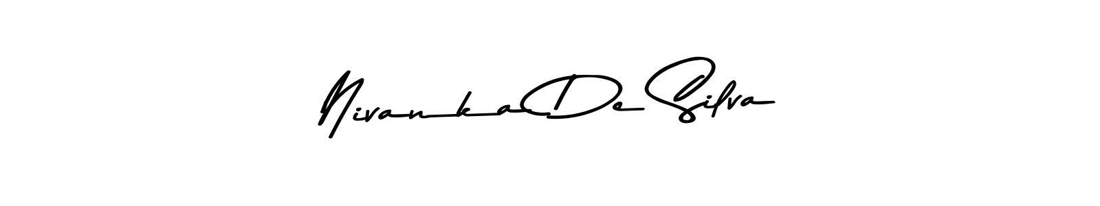 Design your own signature with our free online signature maker. With this signature software, you can create a handwritten (Asem Kandis PERSONAL USE) signature for name Nivanka De Silva. Nivanka De Silva signature style 9 images and pictures png