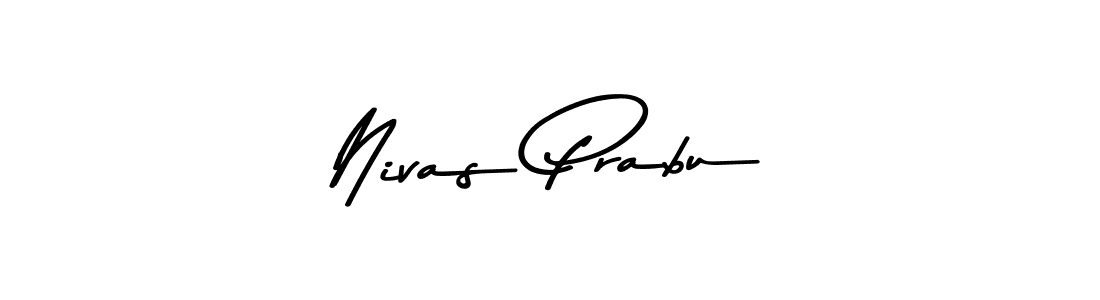 How to make Nivas Prabu name signature. Use Asem Kandis PERSONAL USE style for creating short signs online. This is the latest handwritten sign. Nivas Prabu signature style 9 images and pictures png