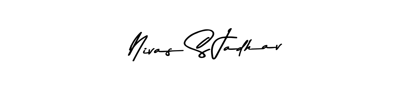 Create a beautiful signature design for name Nivas S Jadhav. With this signature (Asem Kandis PERSONAL USE) fonts, you can make a handwritten signature for free. Nivas S Jadhav signature style 9 images and pictures png