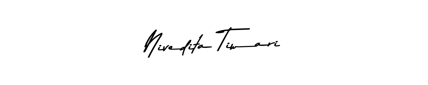 How to make Nivedita Tiwari name signature. Use Asem Kandis PERSONAL USE style for creating short signs online. This is the latest handwritten sign. Nivedita Tiwari signature style 9 images and pictures png