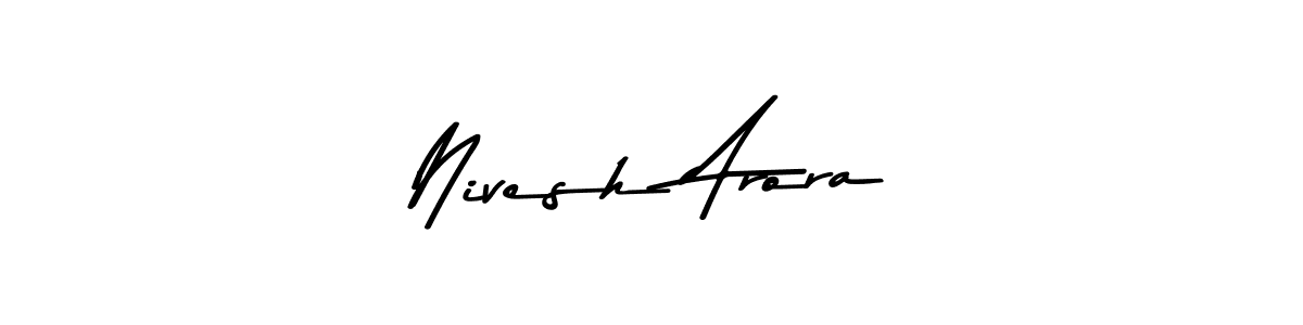 Design your own signature with our free online signature maker. With this signature software, you can create a handwritten (Asem Kandis PERSONAL USE) signature for name Nivesh Arora. Nivesh Arora signature style 9 images and pictures png