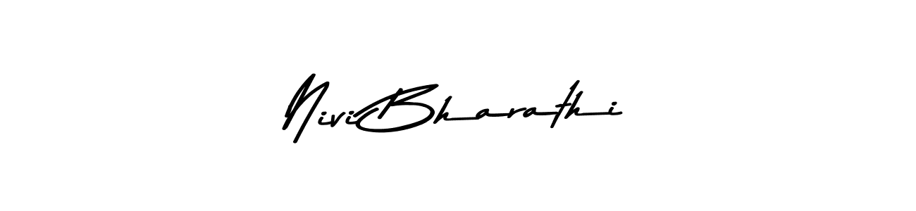 Create a beautiful signature design for name Nivi Bharathi. With this signature (Asem Kandis PERSONAL USE) fonts, you can make a handwritten signature for free. Nivi Bharathi signature style 9 images and pictures png