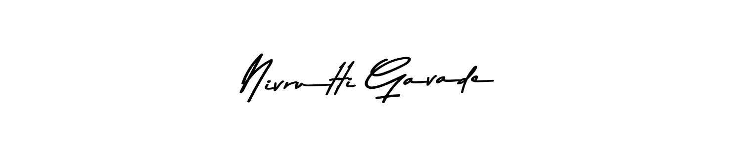 if you are searching for the best signature style for your name Nivrutti Gavade. so please give up your signature search. here we have designed multiple signature styles  using Asem Kandis PERSONAL USE. Nivrutti Gavade signature style 9 images and pictures png