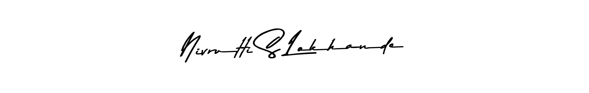 This is the best signature style for the Nivrutti S Lokhande name. Also you like these signature font (Asem Kandis PERSONAL USE). Mix name signature. Nivrutti S Lokhande signature style 9 images and pictures png