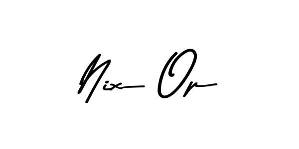 Make a beautiful signature design for name Nix Op. With this signature (Asem Kandis PERSONAL USE) style, you can create a handwritten signature for free. Nix Op signature style 9 images and pictures png