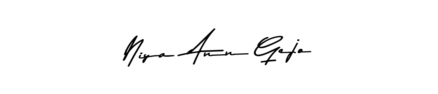 It looks lik you need a new signature style for name Niya  Ann Gejo. Design unique handwritten (Asem Kandis PERSONAL USE) signature with our free signature maker in just a few clicks. Niya  Ann Gejo signature style 9 images and pictures png