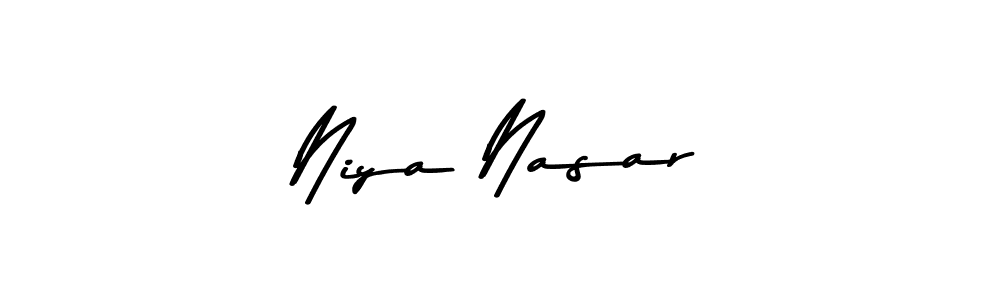 Make a beautiful signature design for name Niya Nasar. With this signature (Asem Kandis PERSONAL USE) style, you can create a handwritten signature for free. Niya Nasar signature style 9 images and pictures png