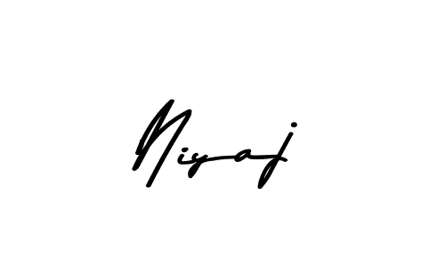 Use a signature maker to create a handwritten signature online. With this signature software, you can design (Asem Kandis PERSONAL USE) your own signature for name Niyaj. Niyaj signature style 9 images and pictures png