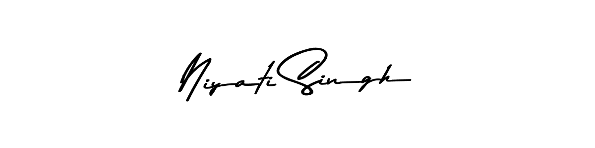 Design your own signature with our free online signature maker. With this signature software, you can create a handwritten (Asem Kandis PERSONAL USE) signature for name Niyati Singh. Niyati Singh signature style 9 images and pictures png