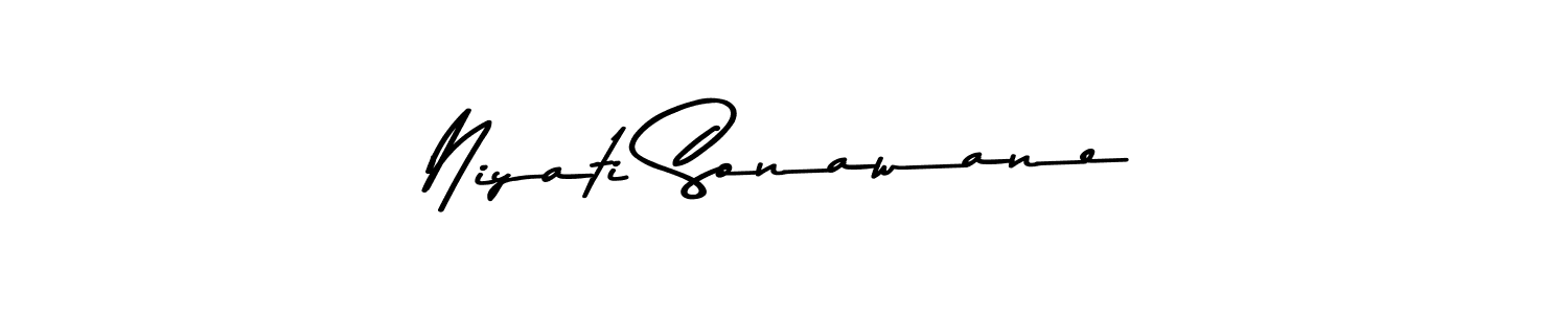 Make a beautiful signature design for name Niyati Sonawane. With this signature (Asem Kandis PERSONAL USE) style, you can create a handwritten signature for free. Niyati Sonawane signature style 9 images and pictures png