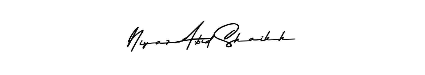 This is the best signature style for the Niyaz Abid Shaikh name. Also you like these signature font (Asem Kandis PERSONAL USE). Mix name signature. Niyaz Abid Shaikh signature style 9 images and pictures png