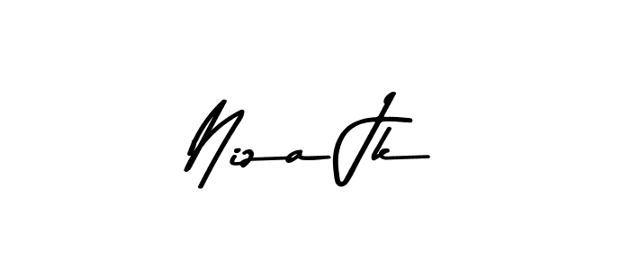 Create a beautiful signature design for name Niza Jk. With this signature (Asem Kandis PERSONAL USE) fonts, you can make a handwritten signature for free. Niza Jk signature style 9 images and pictures png