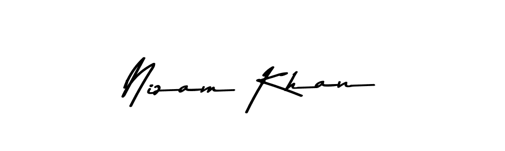 Design your own signature with our free online signature maker. With this signature software, you can create a handwritten (Asem Kandis PERSONAL USE) signature for name Nizam Khan. Nizam Khan signature style 9 images and pictures png