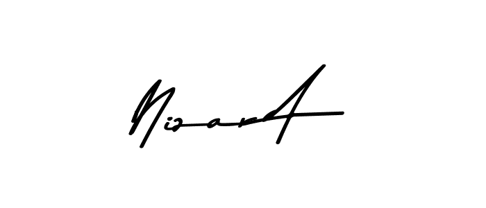 Make a beautiful signature design for name Nizar A. Use this online signature maker to create a handwritten signature for free. Nizar A signature style 9 images and pictures png