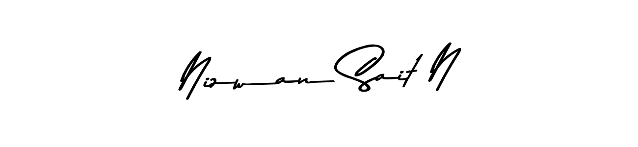 Make a beautiful signature design for name Nizwan Sait N. Use this online signature maker to create a handwritten signature for free. Nizwan Sait N signature style 9 images and pictures png